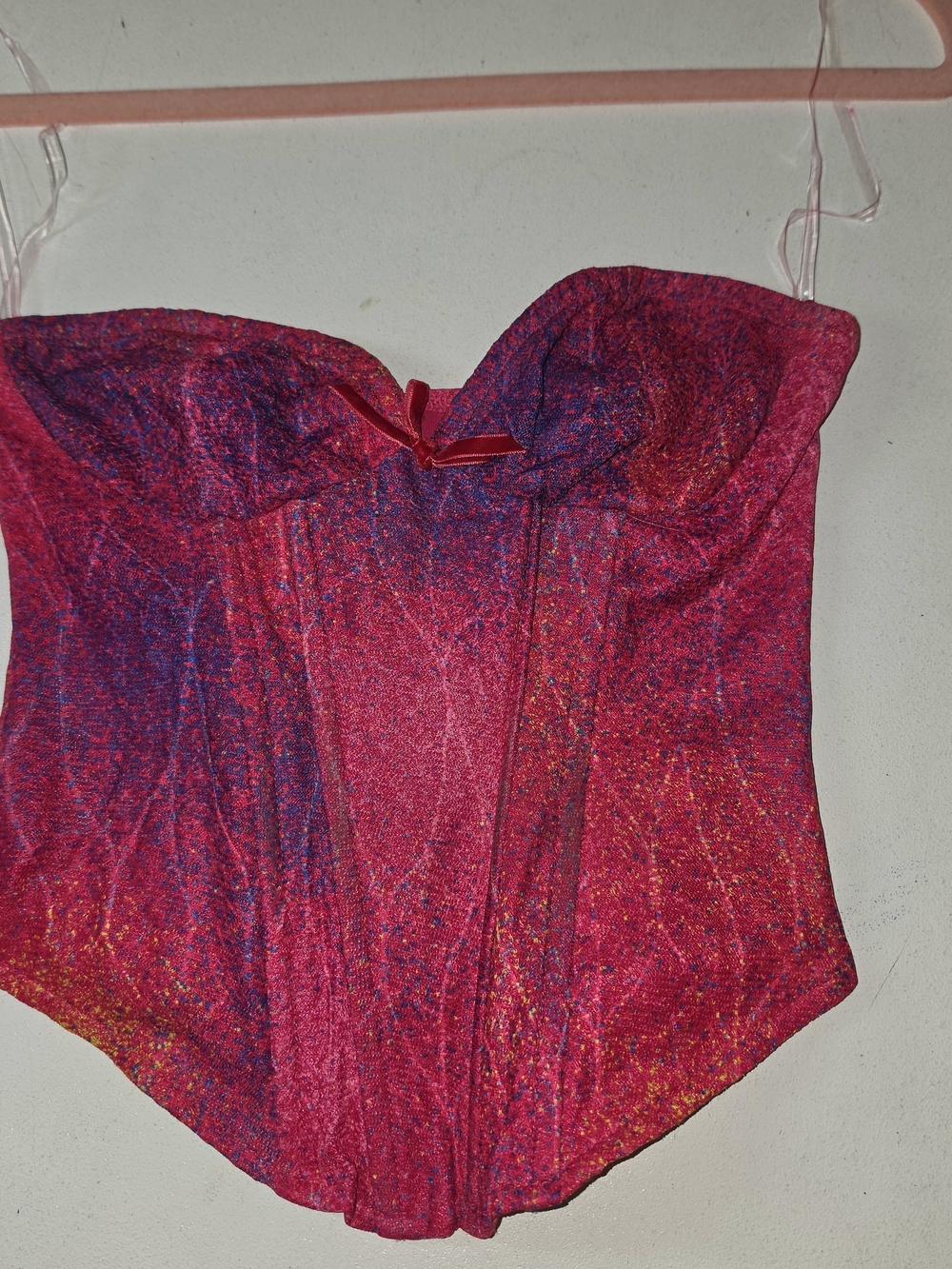 Strapless Pink Sparkle Bustier Camisole